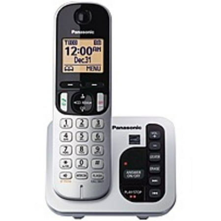 Refurbished Panasonic KX-TGC220S DECT 6.0 1.90 GHz Cordless Phone - Silver - 1 x Phone Line - Speakerphone - Answering Machine - Hearing Aid Compatible -