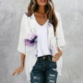 thumbnail image 2 of Meichang Kimono Cardigans for Women Dressy Open Front Chiffon Kimono Cardigan Boho Floral Print Kimonos Casual Beach Wear Cover Up Blouse Top, 2 of 5