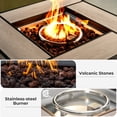 thumbnail image 6 of Ovios 30 Inch Propane Fire Pit CSA-Listed Outdoor Fire Pit Table, 50,000 BTU Wicker Gas Fire Pits for Outside with Lid and Lava Rock on Patio Deck Garden Backyard, 6 of 9