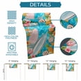 thumbnail image 6 of Coastal Beach Table Runner 70 Inches, Summer Tropical Plants Ocean Sea Waves Blue Bed Runner Dresser Scarves Tabletop for Indoor Outdoor Parties/Ceremony/Banquet, 13" x 70", 6 of 9