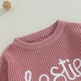 thumbnail image 4 of Okbabeha Infant Baby Girl Boy Chunky Knit Sweater Bestie Embroidered Long Sleeve Pullover Sweaters Shirt Cute Clothes, 4 of 7
