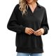 thumbnail image 3 of Gibobby Camisa De Invierno Sudadera extragrande con hombros descubiertos y manga larga para mujer（Negro， M), 3 of 5