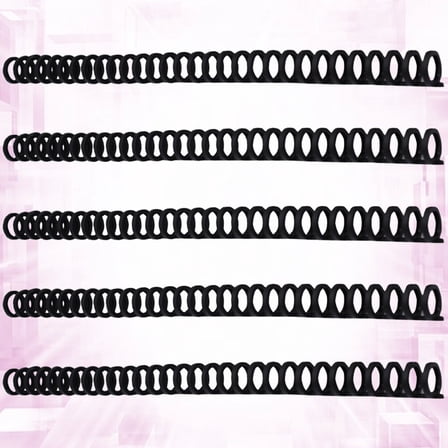 FRCOLOR  5 Pcs Book Making Hinge Spiral for Binding Comb Spines Black