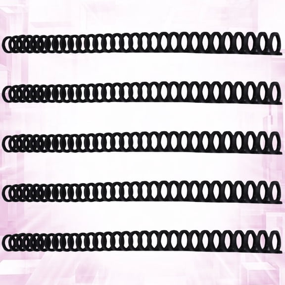 FRCOLOR  5 Pcs Book Making Hinge Spiral for Binding Comb Spines Black