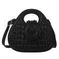 thumbnail image 1 of Bolso portátil de moda nueva personalidad bolso cuadrado pequeño bolso diagonal de cuero artificial negro, 1 of 5