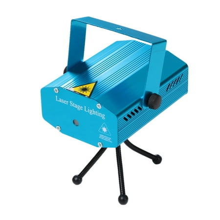 Lixada Adjustable Mini LED Laser Projector Stage Light Effect Patterns Voice-activated with Tripod