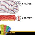 thumbnail image 3 of Wellmax Diamond Braid Nylon Rope, 1/2 in X 100 Foot with UV Protection and Weather Resistance, Red and White, 3 of 8