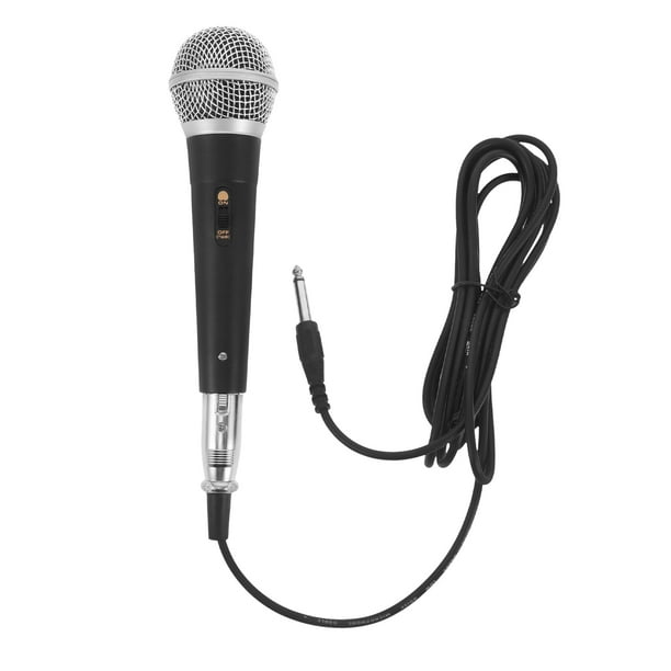 Micrófono con cable para karaoke, micrófono vocal dinámico de mano con cable, micrófono profesional para canto, soporte para micrófono con altavoz