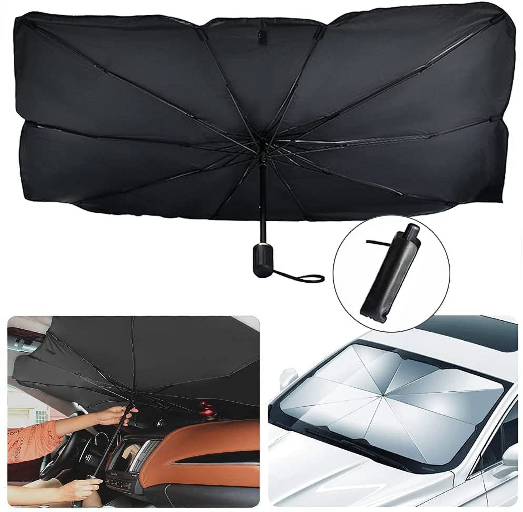 Car Windshield Sun Shade Umbrella - Foldable Car Umbrella Sunshade Cover UV  Block Car Front Window 