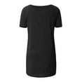 thumbnail image 3 of Qiylii Women's Short Sleeve T Shirt Plus Size Tops Casual V Neck Tunic Loose Blouse,Plus Size S-5XL, 3 of 4