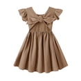 thumbnail image 1 of Vestido Dutebare para niña pequeña, algodón y lino, sin volantes, 1 of 5