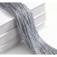 thumbnail image 1 of Namzi Cortina de lentejuelas de 2 piezas para puerta, cortinas de hilo para puerta, 39x79 pulgadas, para colgar,dormitorio, separador de sala de estar,decorativo con cuentas, plateado, 1 of 4