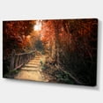 thumbnail image 2 of Escalier à Travers la Forêt Rouge d'Automne - Photographie de Paysage, 2 of 3