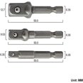 thumbnail image 2 of 3-Piece Hex Nut Adapter Socket Adapter Hexagonal Nut Driver Socket Adapter 1/4", 1/2", 3/8, 2 of 5
