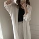 thumbnail image 5 of Vestido camisero de manga larga para mujer, de moda, blanco, holgado, informal, elegante, para playa, protector solar, 5 of 5
