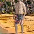 thumbnail image 5 of Binienty Men's Board Shorts Beach Swim Trunks With Patriotic Floral Design - Quick Dry for Summer Vacation and Water Activities, 5 of 10