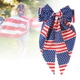 thumbnail image 4 of Fabric Bow Style Decorative Hair Barrettes, Patriotic Star and Stripe Print Hair Clips, Secure Hold Hair Accessories for Holiday and Casual Wear, 11.8 * 6.3 * 0.4 Inch, 4 of 4