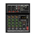 thumbnail image 1 of Audio Mixer 4 Channel 48V Power Professional for Recording Beginners Karaoke black, 1 of 8