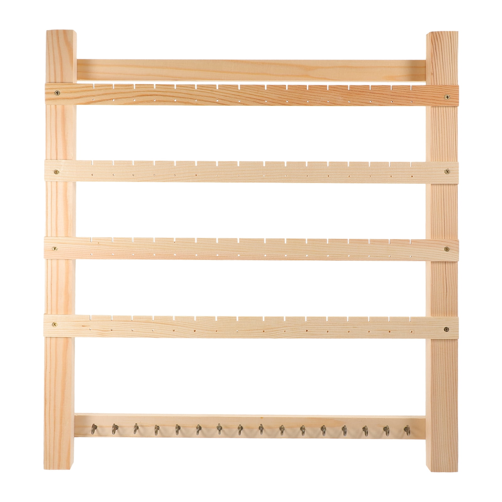 Wall Hanging Earring Organizer 1 Set Wooden Jewelry Display Rack for Ear Studs Holder