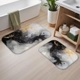 thumbnail image 2 of Black and Gold Marble Pattern Bath Mat Set Of 2,Non-Slip Rug for Bathroom,Kitchen,Bedroom,Entrance, 30x17 and 23.5x15.7 Inches, 2 of 5