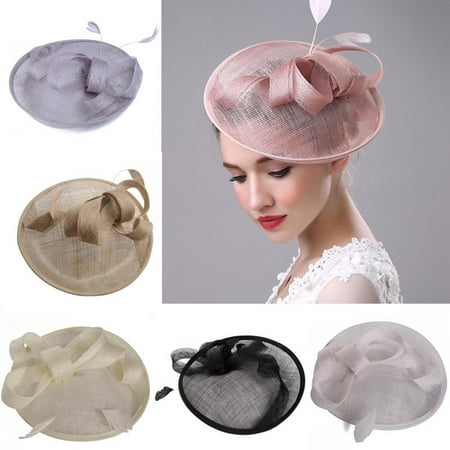 Generic 6 Colors Lady Fascinator Wedding Hatinator Races Formal Occasion Feather Hats