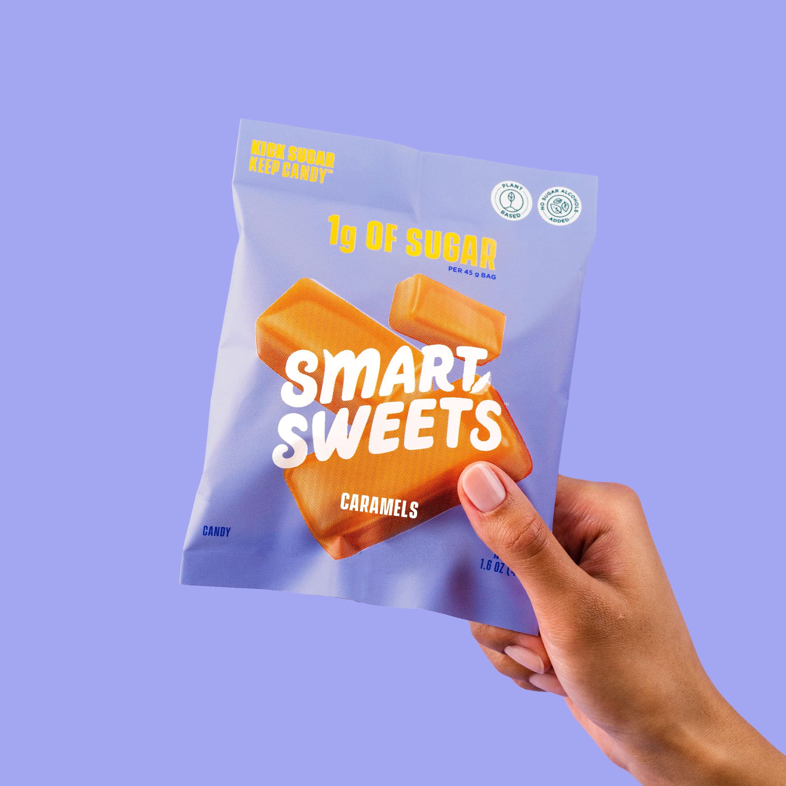 Smartsweets Caramels - Chewy Candy, Low Sugar - (Case of 12) 1.6 Oz Bags