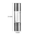 thumbnail image 5 of Opvise Manual Spice Grinder Stainless Steel Adjustable Ceramic Core Clear Visible Handheld Salt Pepper Grinding Tool Condiment Bottle Kitchen Gadgets Silver, 5 of 7