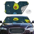 thumbnail image 2 of Kdxio Avocado in Space Print Windshield Sun Shade,UV Rays and Sun Heat Protection,Sunshade for Car Windshield,Car Shade Front Windshield - Medium, 2 of 6