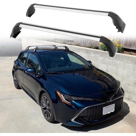 For 2019-2025 Toyota Corolla Hatchback Roof Rack Cross Bar Luggage Cargo Silver