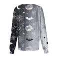 thumbnail image 4 of Domzest Halloween Scrub Top for Women Long Sleeve Halloween Graphic Scrub Top Crew Neck Funny Nurse Uniform Black 3XL, 4 of 4