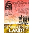 thumbnail image 2 of Madame Binh Graphics Collective 19x24 Gold Ornate Framed and Double Matted Museum Art Print Titled - The Struggle is for Land! (1970), 2 of 4