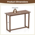 thumbnail image 3 of Costway 59 Inch Outdoor Bar Table with Slatted Top Rectangular Pub Table for Hot Tub, 3 of 9