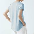 thumbnail image 3 of ameIAEA Short Sleeve Workout Tops for Women Crewneck Solid Color Basic Tees Summer Yoga Running Shirts, 3 of 5
