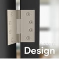 thumbnail image 4 of Mega Handles | Square Barrel Hinges | Satin Nickel | 2 Pack, 4 of 6