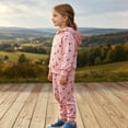 thumbnail image 5 of UAYOTSE Young Girl Baby Spring and Fall Hooded Cherry Print Long Sleeve Top Trousers Set,Sizes 2-3 Years, 5 of 6