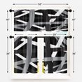 thumbnail image 4 of Black Kitchen Curtains Abstract Lines Art Window Curtains and Valances Set 36 Inch, Geometric Rod Pocket Short Tier Curtain, Modern Grey White Small Curtains for Kitchen Decor, 4 of 6