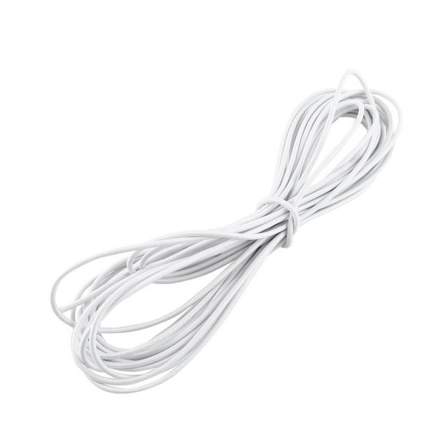 Cordón elástico - Fuerte Cuerda elástica de Cuerda elástica Cable de Amarre Fabricación de Joyas artesanales de Bricolaje (10 Metros)(Blanco)