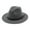 02#Gray, variant on Women's Wide Fedora Hat, Decorative Buckle Strap Jazz Cap, Lightweight Breathable Fabric with Adjustable Drawstring Fall Winter Sun Hat Yellow One Size