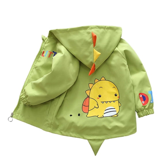 Zanarzt Kids Jackets Girls Toddler Baby Boys Hoodie Zipper Coat Waterproof Raincoat Lightweight Windbreaker Outwear Rain Jacket Green,1-2 Years