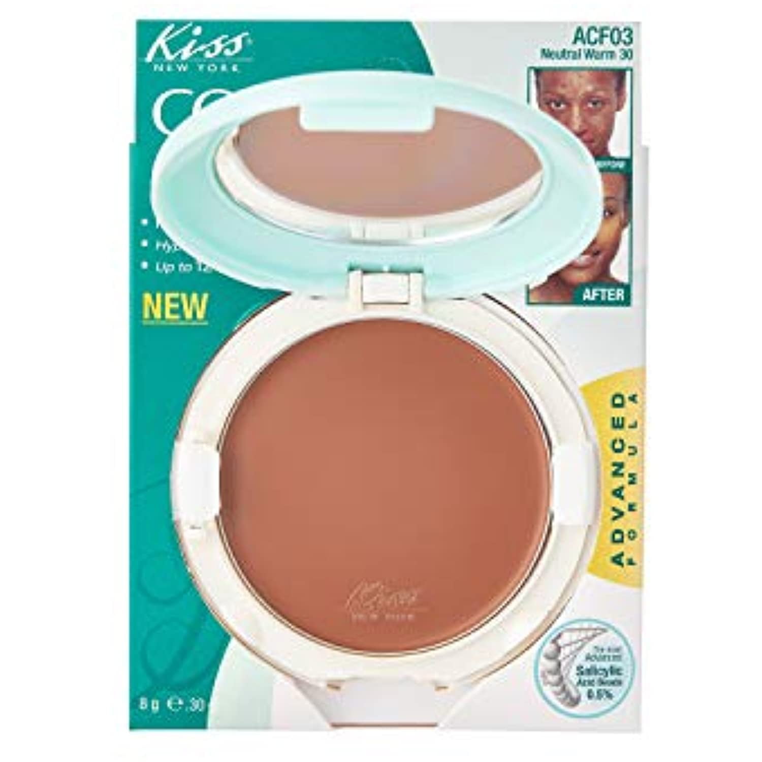 York Foundation New Care Neutral Warm Acf03 Cream And 30 Cover Kiss