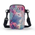 thumbnail image 2 of HELLHERO Hummingbird Rose Dream Women Adjustable Shoulder Strap Crossbody Small Crossbody Bags with Double Deck Polyester 4.33"x1.97"x7.09" for Adults, 2 of 7