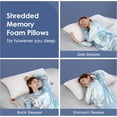 thumbnail image 6 of Firm Memory Foam Pillows King Size Set of 2, Adjustable Cooling Pillow with Washable Bamboo Rayon Cover, Neck & Head Support for Side, Back, Stomach & Hot Sleepers, CertiPUR-US Certified Foam, 6 of 6