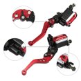 thumbnail image 4 of 1 Pair 7/8" 22mm Universal Motorbike Dual Hydraulic Handlebar Brake Master Cylinder Clutch Lever Red, 4 of 6
