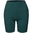 thumbnail image 2 of TheLovely Womens & Plus Basic Solid Cotton Mid Thigh High Rise Biker Bermuda Shorts, 2 of 5