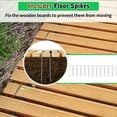 thumbnail image 3 of Atsknsk Extra Wide 4' Wooden Garden Pathway - Anti Slip Solid Wood Slats Steel Wire Linked, Roll Out Decorative Walkway for Beach, Patio & Party, 3 of 9