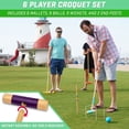 thumbnail image 5 of GoSports Deluxe Croquet Set - Full Size for Adults & Kids, Includes 6 Croquet Premium Wood Mallets(35 In Long), 6 Balls, 9 Wickets, 5 of 8