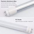 XIOP T8 LED Tube Light 9W 2ft 24" 6500K Super Bright Dual End Powered