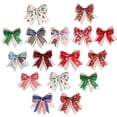 thumbnail image 4 of Lazo de lino de doble capa para decoración de árbol de Navidad, manualidades de lazo de cinta para el hogar, 1 piezas, 4 of 4