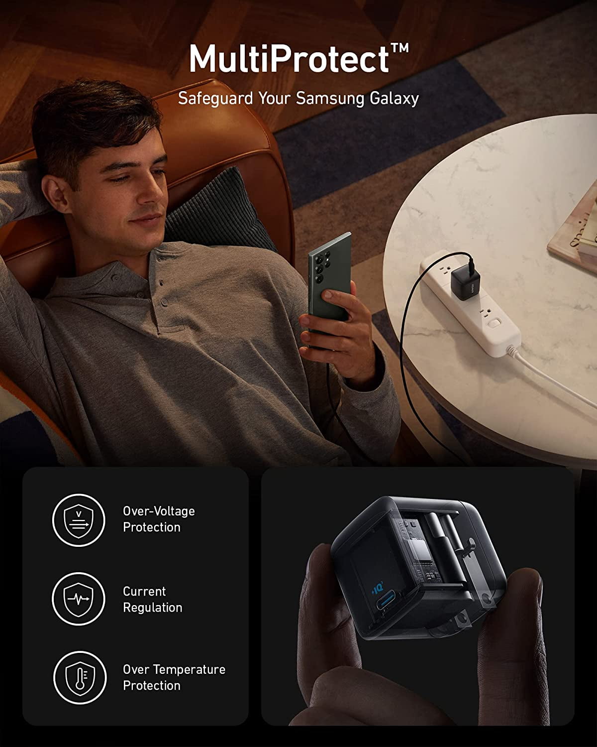 Anker 45W USB C Charger, Foldable PPS Fast Charger for iPhone 17/16 and More Series, Supports Super Fast Charging 2.0 for Galaxy S24 Ultra, Cable Not Included