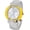 Yellow, variant on Collections Women's Silver Cuff Bangle Quartz Analog Watch with Gold-Tone Bezel, Fits Wrist Sizes 7–8 Inches